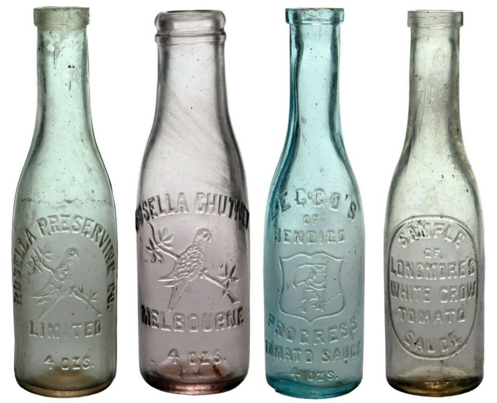 Collection Sample Sauce Chutney Condiment Bottles