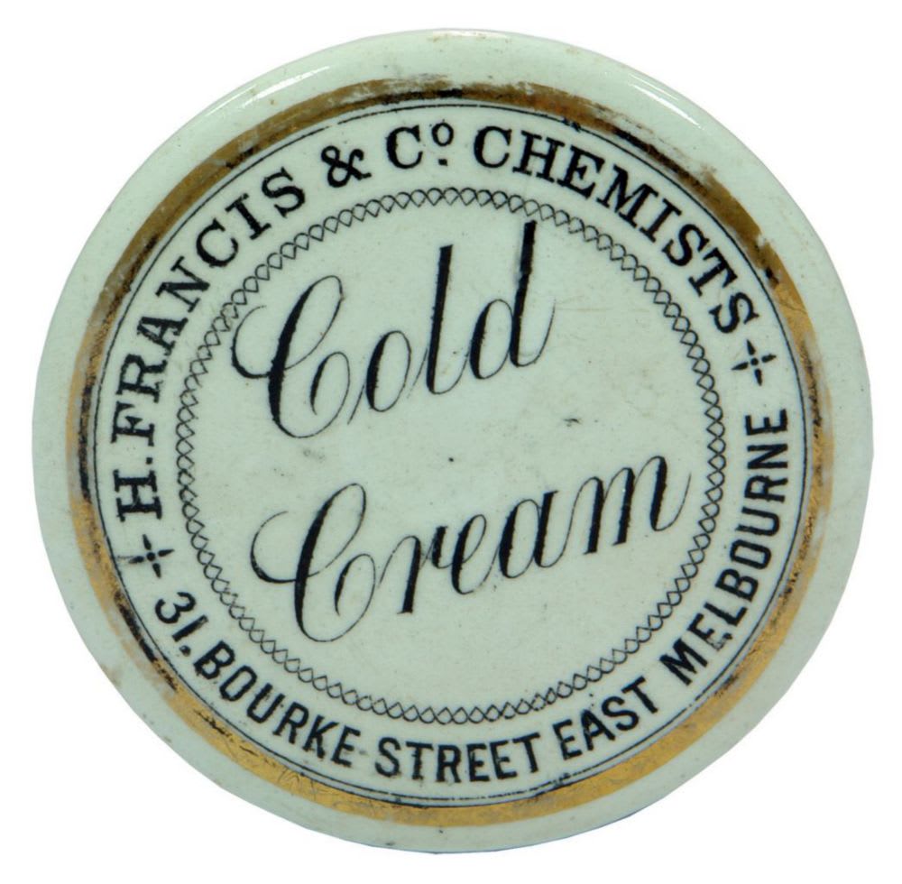 Francis Cold Cream Melbourne Antique Pot Lid