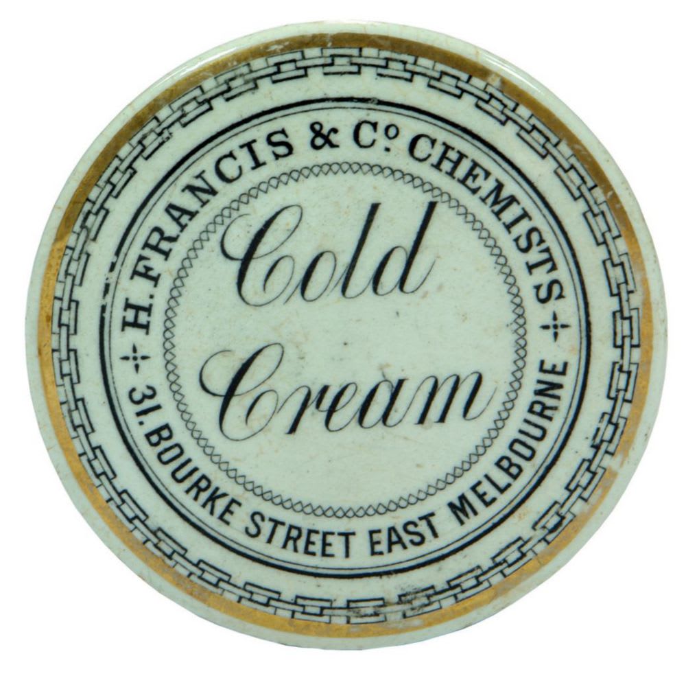 Francis Cold Cream Melbourne Antique Pot Lid