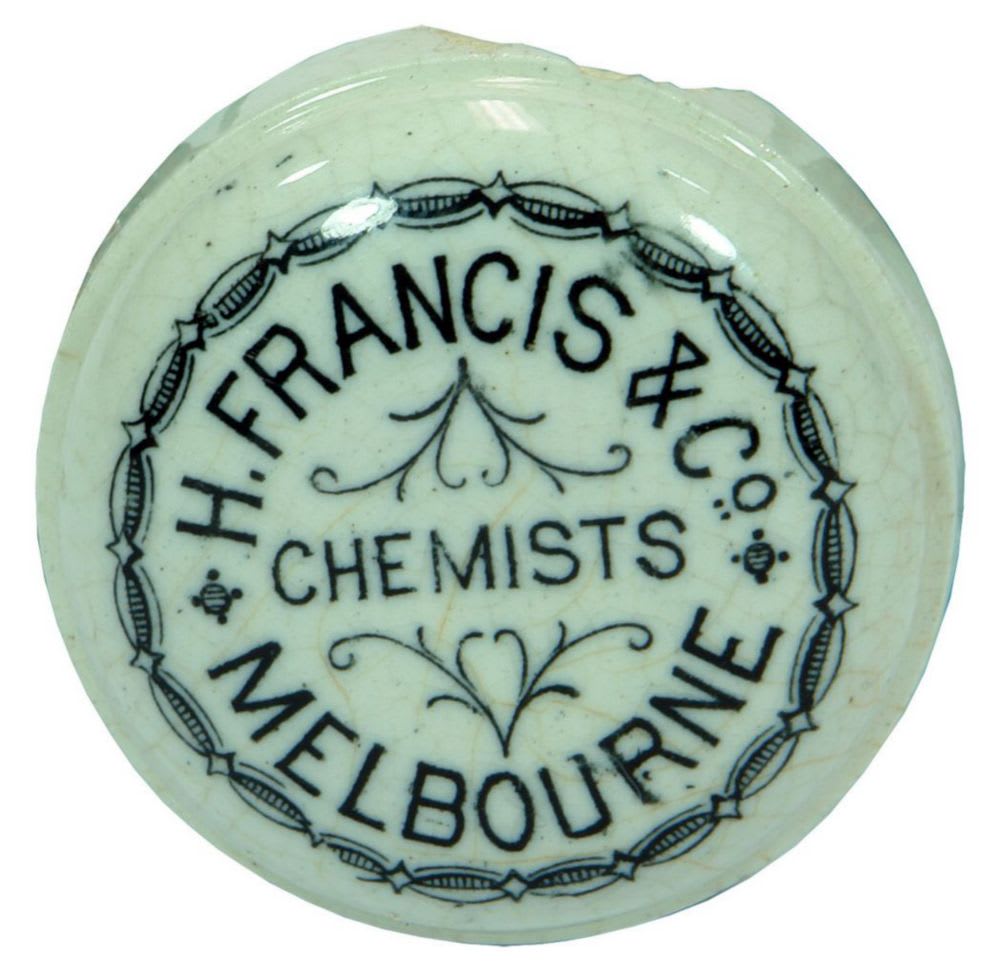 Francis Chemists Melbourne Ceramic Pot Cap