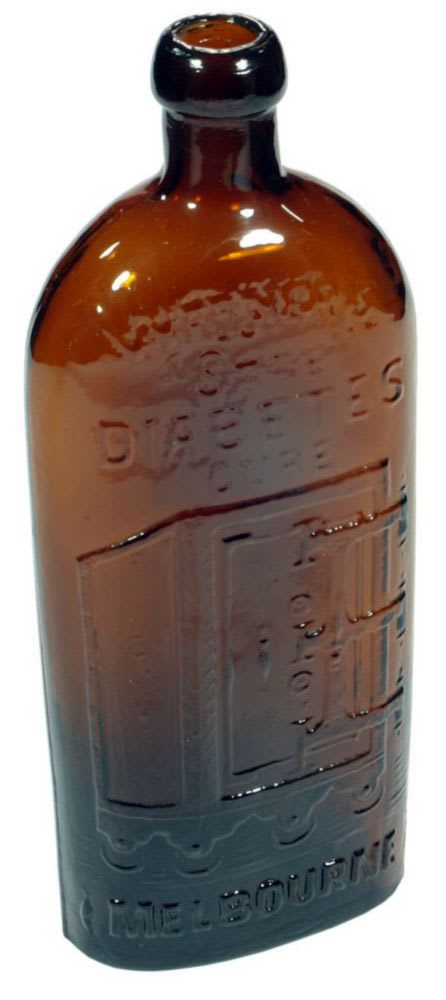 Warners Safe Diabetes Cure Melbourne Antique Bottle