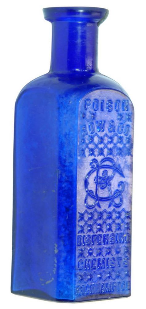 Row Dispensing Chemists Rockhampton Cobalt Blue Bottle