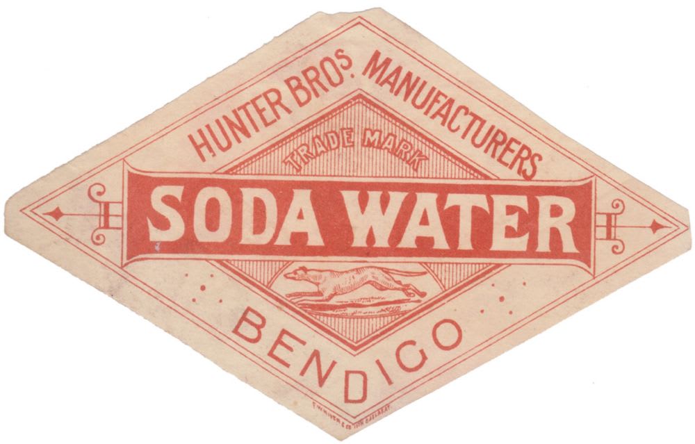 Hunter Brothers Bendigo Soda Water Niven Label