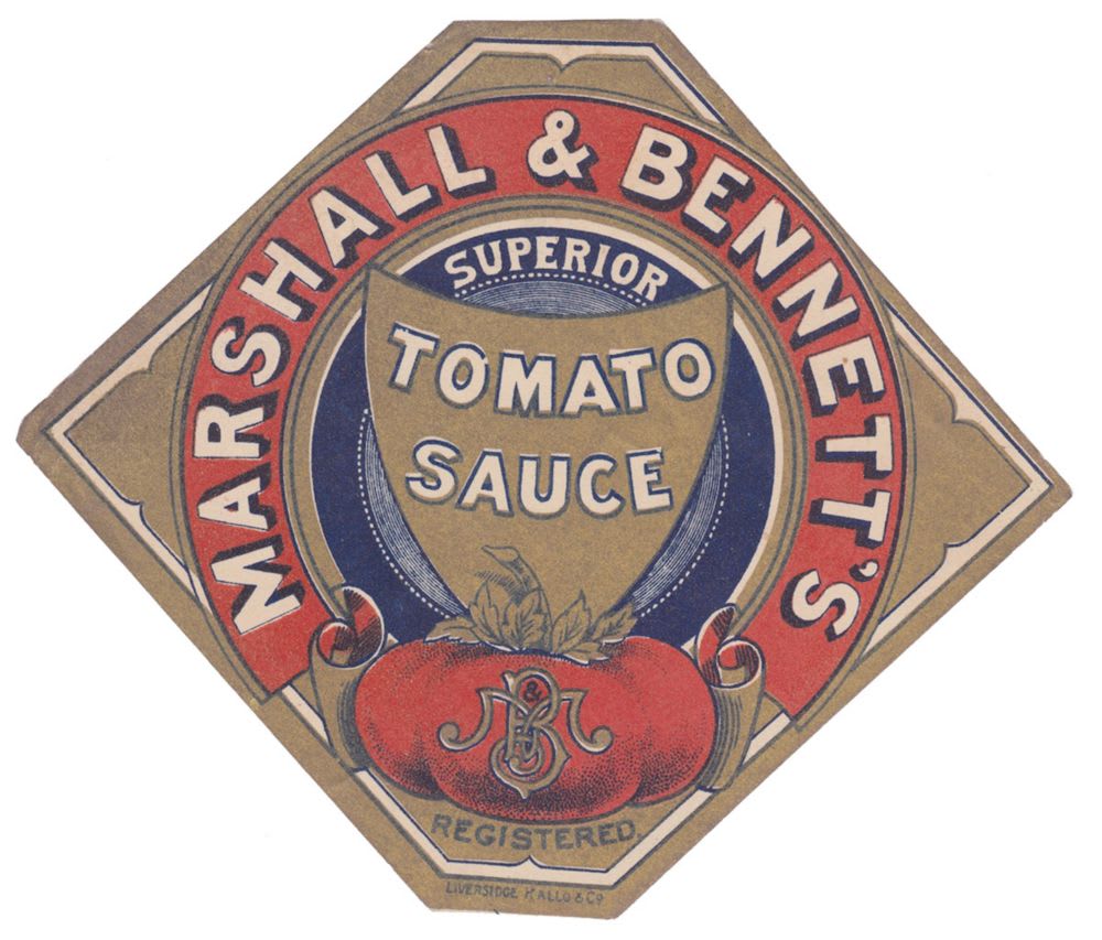 Marshall Bennett's Tomato Sauce Niven Label
