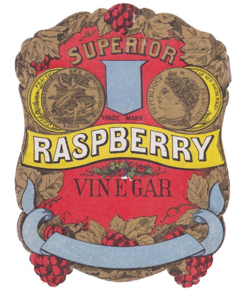 Superior Raspberry Vinegar Niven Label