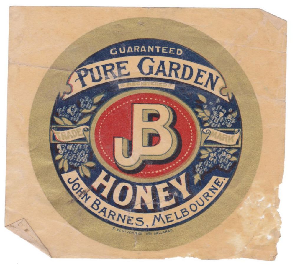 John Barnes Melbourne Honey Niven Label