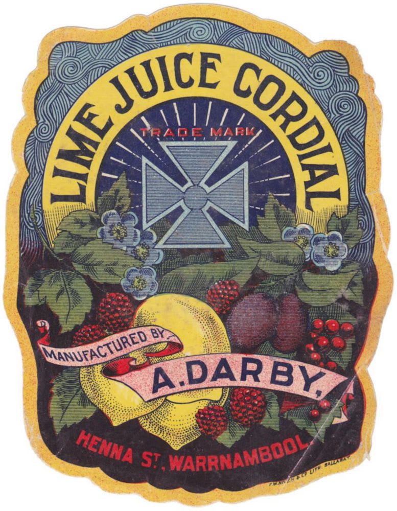 Darby Henna Warrnambool Lime Juice Niven Label