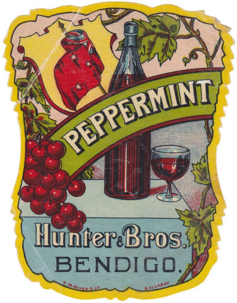 Hunter Bros Bendigo Peppermint Niven Label