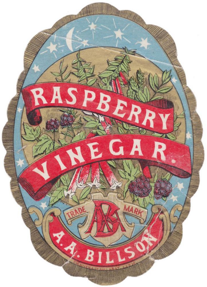 Raspberry Vinegar Billson Niven Label