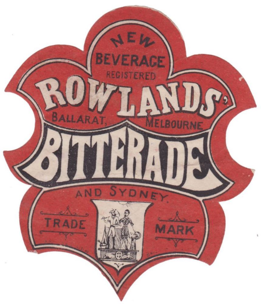 Rowlands Bitterade Ballarat Melbourne Niven Label