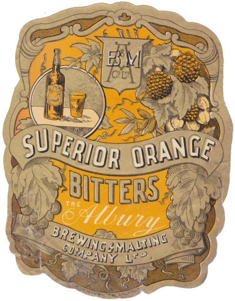 Albury Brewing Malting Orange Bitters Niven Label