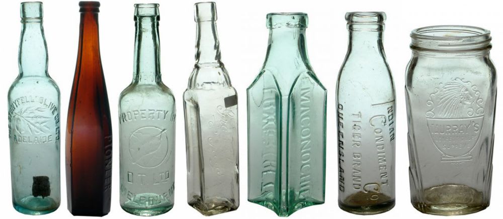 Collection Old Antique Bottles