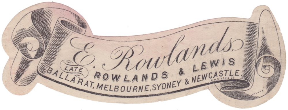 Rowlands Ballarat Melbourne Sydney Newcastle Niven Label