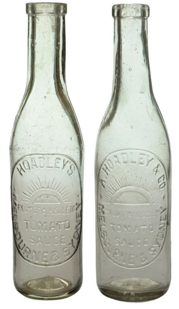 Collection old Antique Sauce Bottles