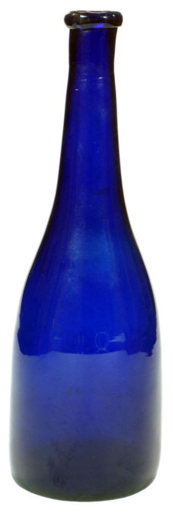 Cobalt Blue Bottle Pontil Base