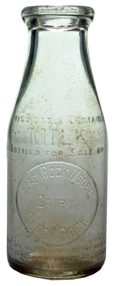 Black Rock Model Dairy Pint Milk Bottle