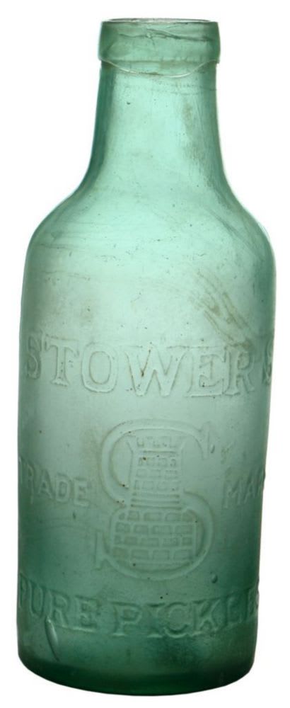 Stowers Pickles Antique Glass Jar