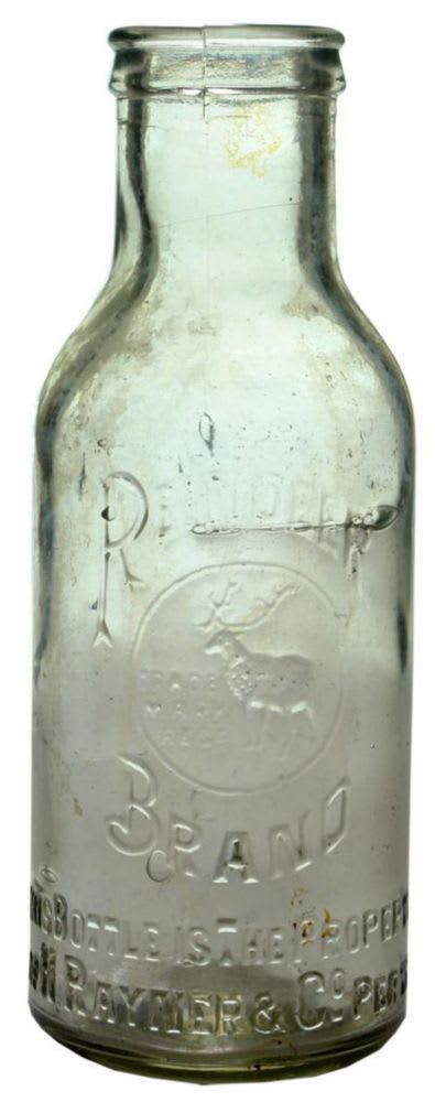 Reindeer Brand Rayner Perth Glass Pickle Jar