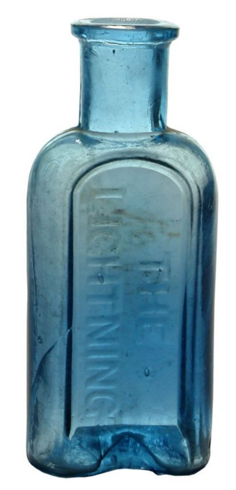 The Lightning Blue Boot Polish Bottle