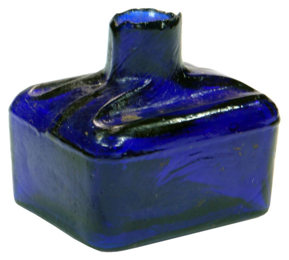 Cobalt Blue Cabin Boat Ink Bottle