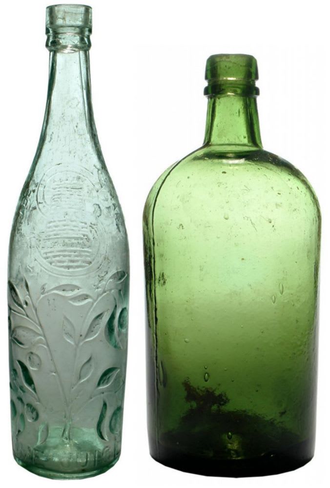 Collection Vintage Cordial Bottles