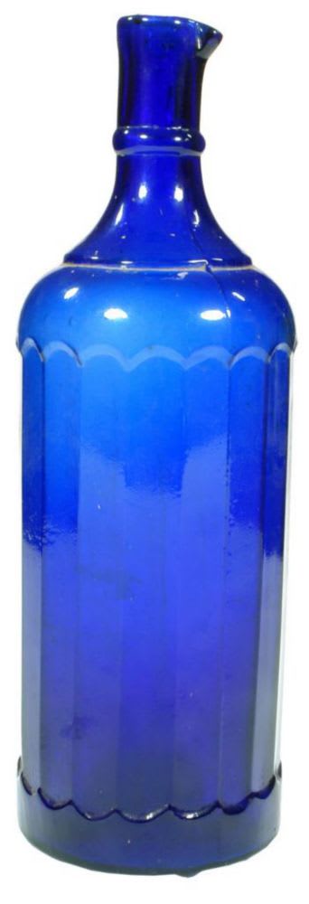 Master Ink Cobalt Blue Glass Bottle