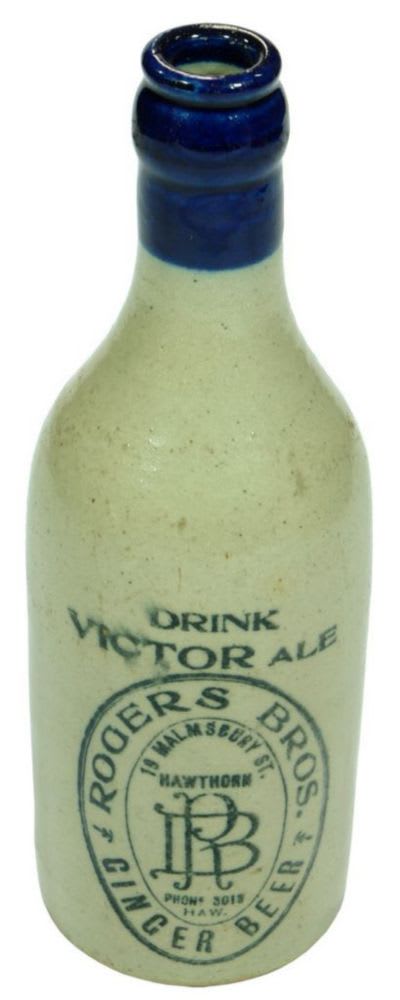 Drink Victor Ale Rogers Hawthorn Ginger Beer Bottle