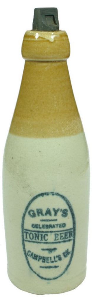 Gray's Celebrated Tonic Beer Campbell's Creek Bottle