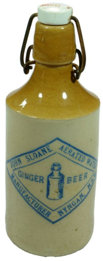 John Sloane Nyngan Ginger Beer Bottle