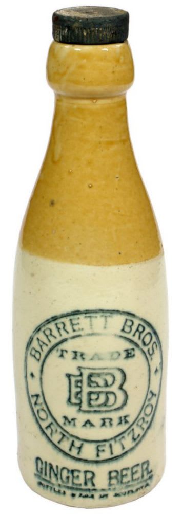 Barrett Bros North Fitzroy Ginger Beer Bottle