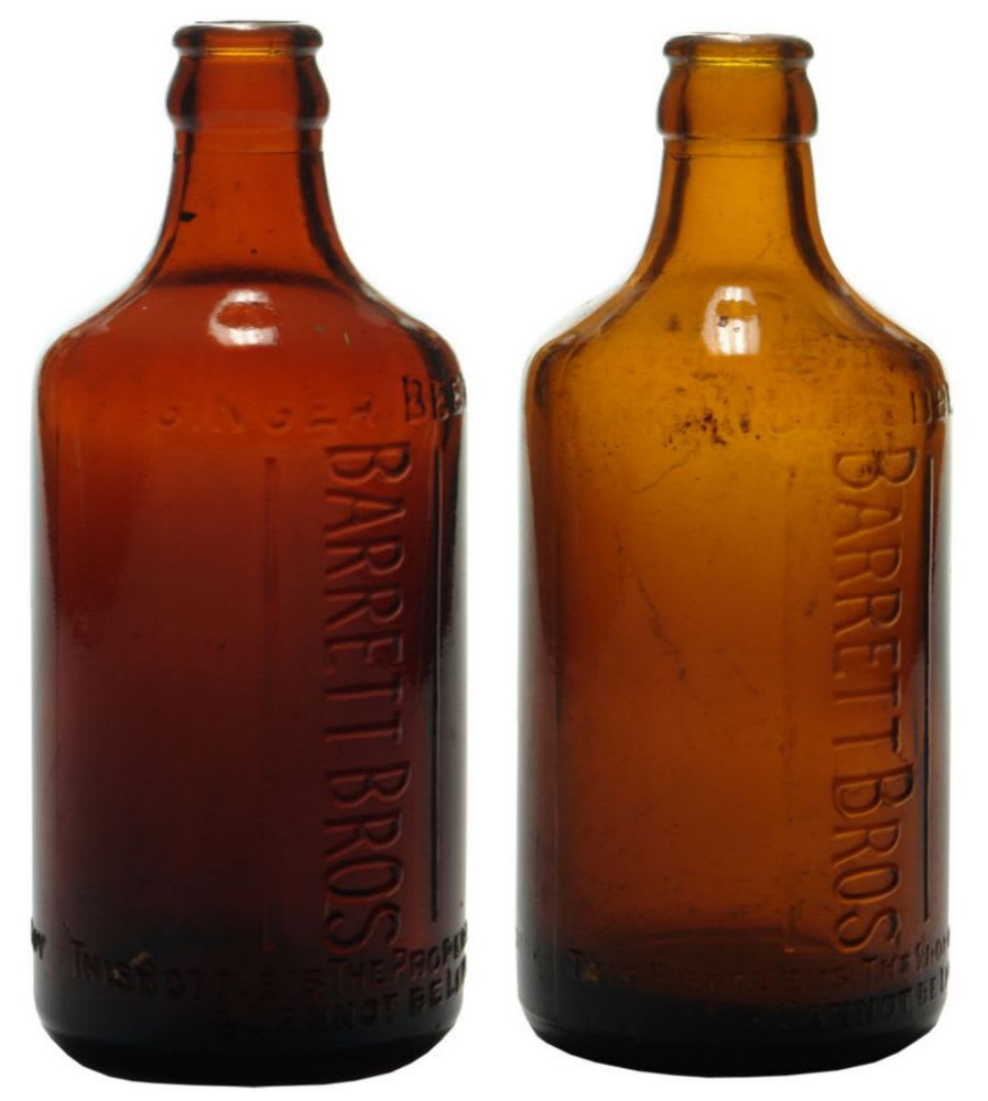 Amber Glass Ginger Beer Bottles