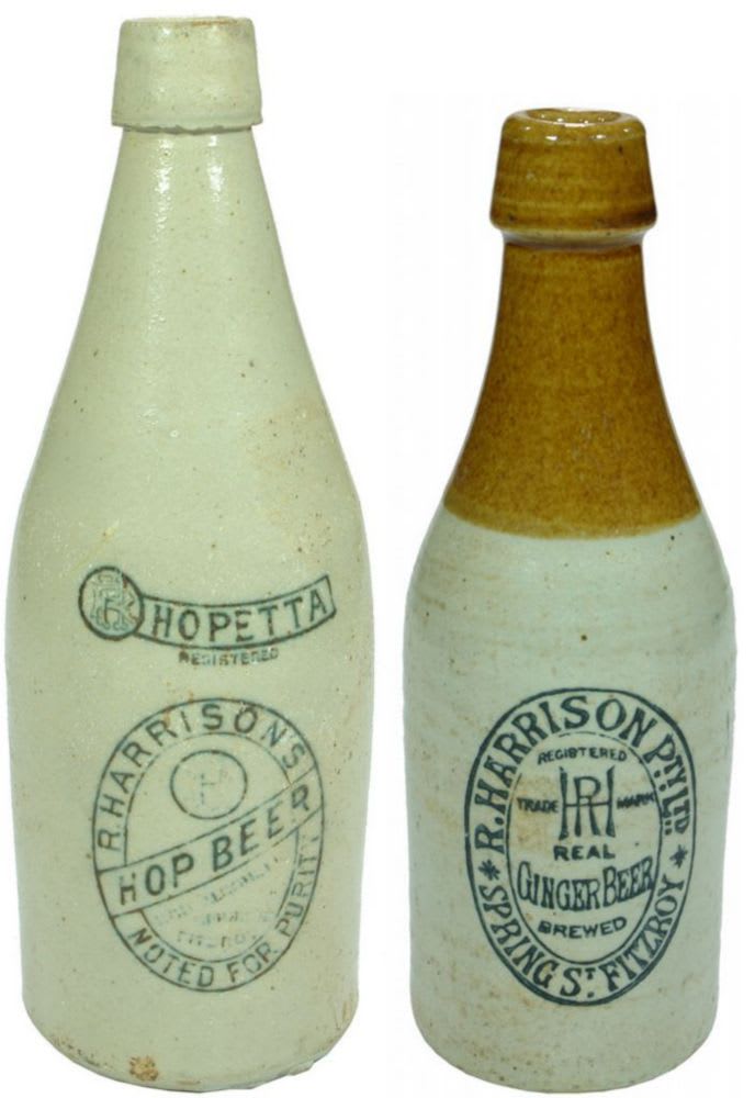 Harrison Fitzroy Stoneware Ginger Beer Bottles