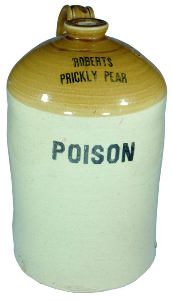 Roberts Prickly Pear Poison Stoneware Demijohn