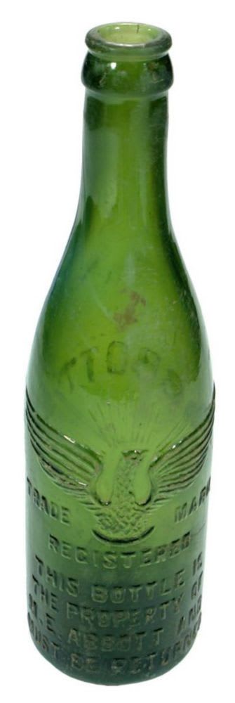 Abbott's Tasmania Phoenix Crown Seal Green Bottle