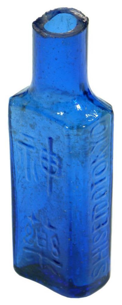 Shiseido Tokyo Blue Glass Bottle