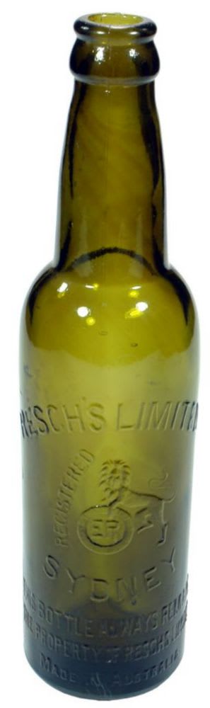 Resch's Limted Sydney Crown Seal Beer Bottle