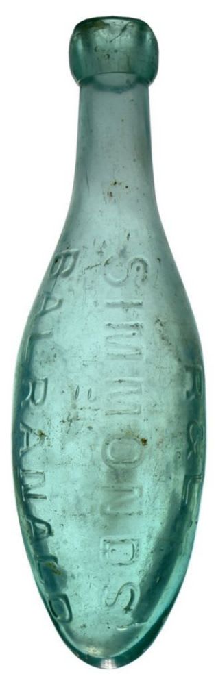 Simmonds Balranald Antique Torpedo Bottle