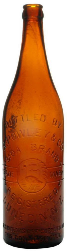 Powley Moa Brand Dunedin Crown Seal Beer Bottle