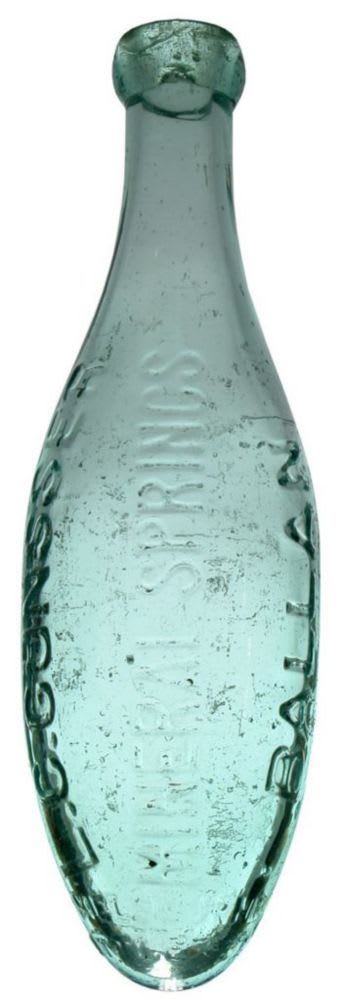 Gunsser Mineral Springs Ballan Torpedo Bottle
