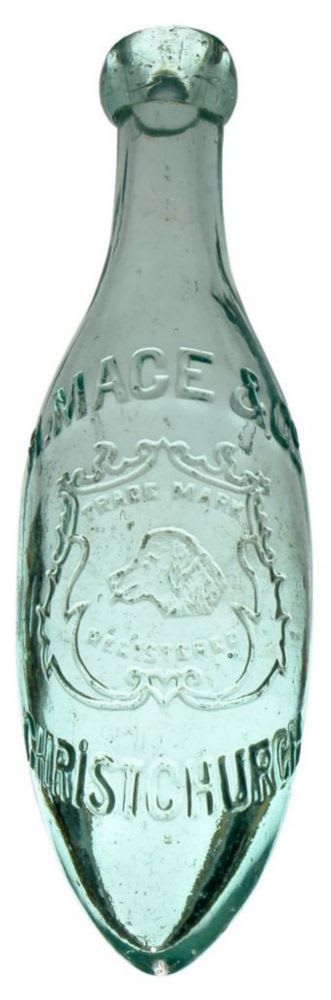 Mace Christchurch Dog Antique Torpedo Bottle