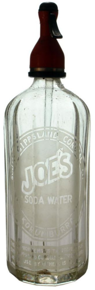 Joes Korumburra South Gippsland Cordial Soda Syphon