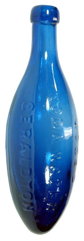 Jose's Soda Water Geraldton Blue Torpedo Bottle