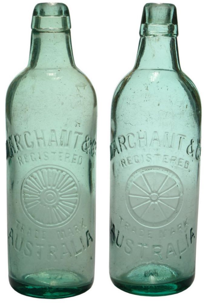 Collection Antique Old Lamont Patent Bottles