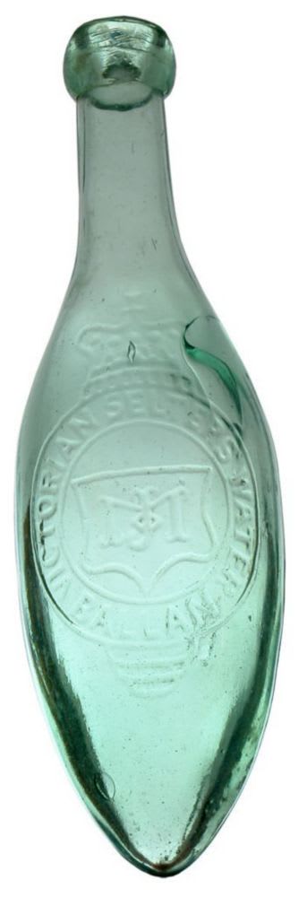 Victorian Selters Water Ballan Antique Torpedo Bottle