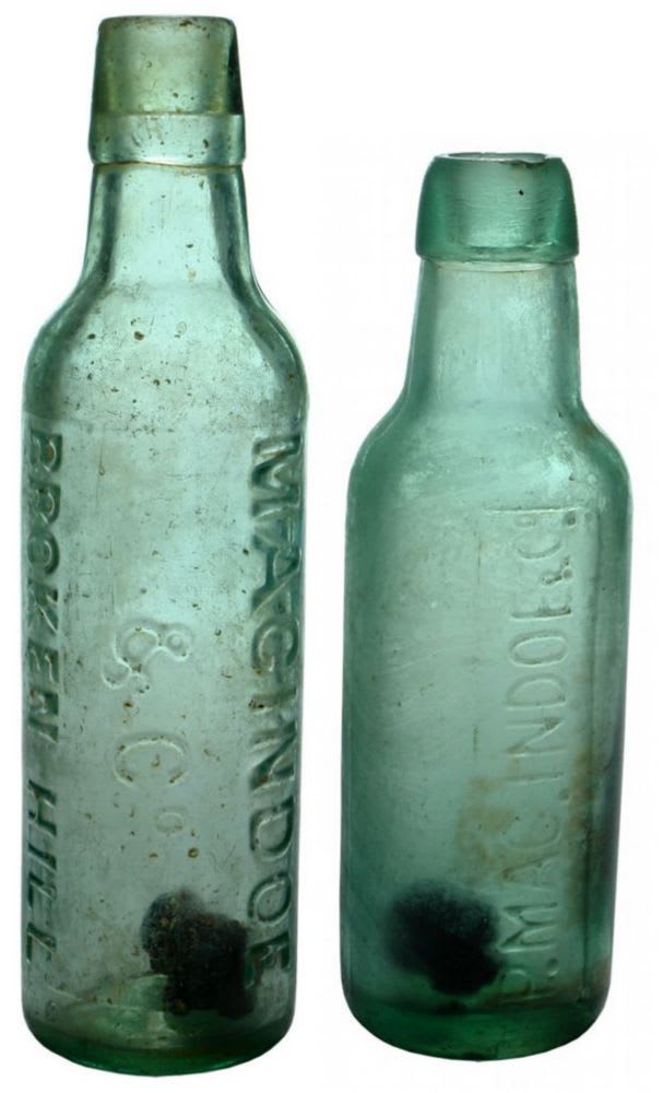 Collection Antique Old Lamont Patent Bottles