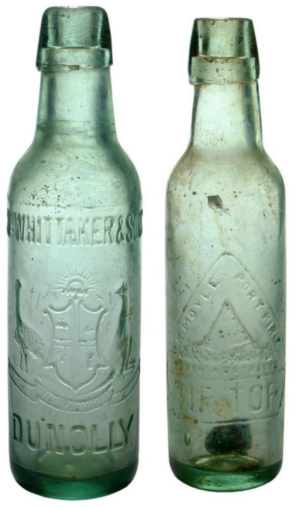 Collection Antique Old Lamont Patent Bottles