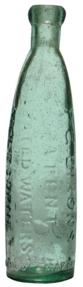 Dixon's Patent Aerated Waters Melbourne Lumb Bottle