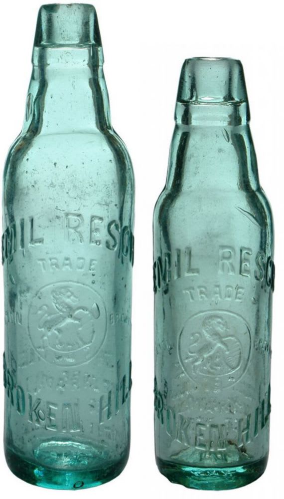 Collection Antique Old Lamont Patent Bottles