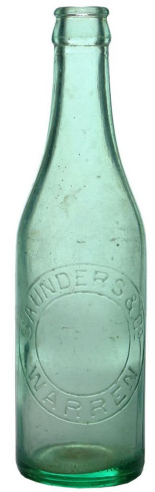 Saunders Warren Crown Seal Soft Drink Bottle