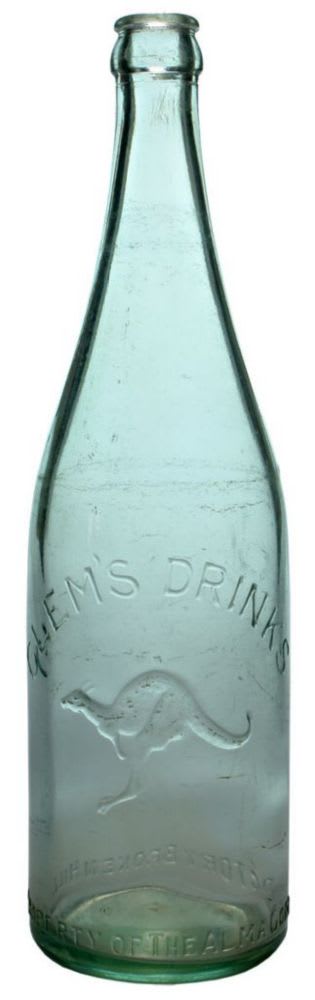 Clem's Drinks Broken Hill Alma Cordial Bottle